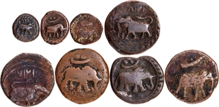Mysore Mysore Kingdom, Tipu Sultan- Mixed Lot of 8 Coins Copper, ¼, ½ & Paisa Different Mints.