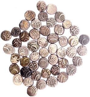 Travancore- Ayilyam Tirunal Rama Varma- Silver Chukram (50) Coins.