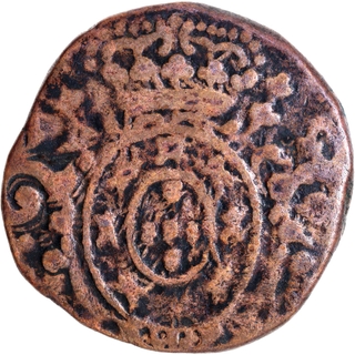 Rare Indo-Portuguese, Goa Joao (Regent) Copper 12 Reis Coin.