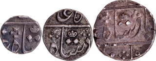 Bombay Presidency-Surat Mint, Set of Three Silver Coins (¼, ½ & 1 Rupee),
