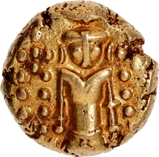 Madras Presidency Gold Star Pagoda- Vishnu Standing Type, AU-UNC (Very Rare).