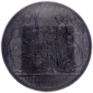 Extremely Rare Tin Medal of Calcutta International Exhibition.
