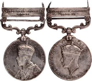 Pair of India General Service Silver Medals of North West Frontier.