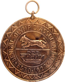 Very Rare Brass Medal of Bengal Olympic Association-1st State Games of 1999.