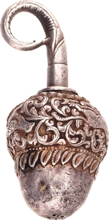 Silver Ittar Dani (Perfume Bottle) Possibly later 20th Century AD. 
