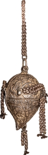 Exquisite Silver Mango-Shaped Opium Box Possibly later 20th Century AD. 