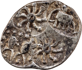 Rare Punch Marked Silver Half Karshapana Coin of Vidarbha Janapada of Melghat Region.