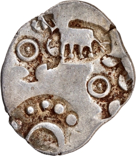 Punch Marked Silver Half Karshapana Coin of Vidarbha Janapada of Melghat Region. 