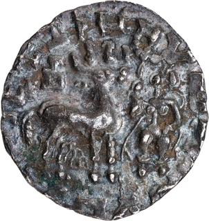 Rare Silver Drachma Coin of Amoghbuti of Kuninda Dynasty of  thrr type.
