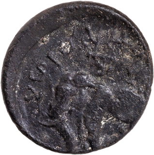 Extremely Rare Bronze Coin of Maharathis of Rayalaseema of Elephant type with Brahmi legend Maharathisa.