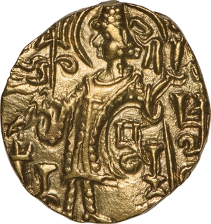 Very Rare Gold Dinar Coin of Kipanada of Later Kushan Dynasty of Ardokhsho type. 