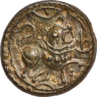 Very Rare Copper Base Alloy Coin of Vishnukundin Dynasty of Heavy weight type.