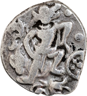 Billon Dramma Coin of Bhoja I of Gurjara Pratiharas.