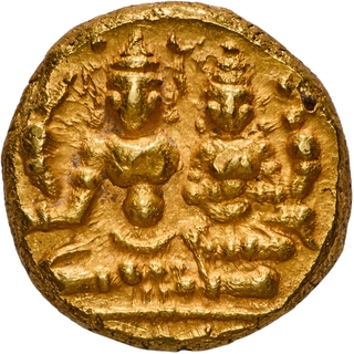 Rare Gold Varaha Coin of Devaraya I of Vijayanagara Empire.
