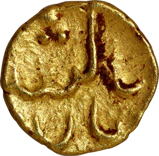 Rare Adil Shahis of Bijapur Gold Half Fanam Coin.