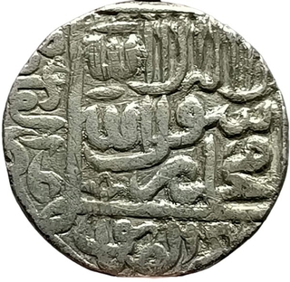 Akbar Silver Rupee Coin of Agra Mint of Hijri year 964.