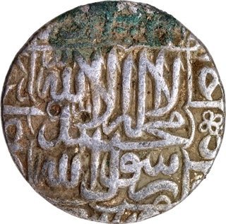 Mughal Empire Silver Rupee Coin of Agra Dar-ul-Khilafa Mint of Akbar, AH 976