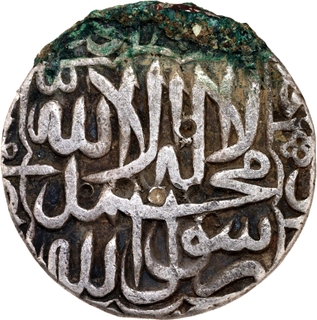 Akbar Silver Rupee of Agra Dar ul Khilafa Mint of AH 977 Coin.