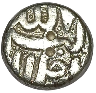 Akbars Rare Silver Rupee Coin of Ahmadnagar Mint of Shahrewar Month.
