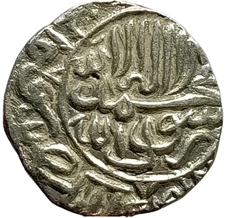 Akbar Silver Rupee Coin of Hisar Firoza Mint with Hijri Year 967.