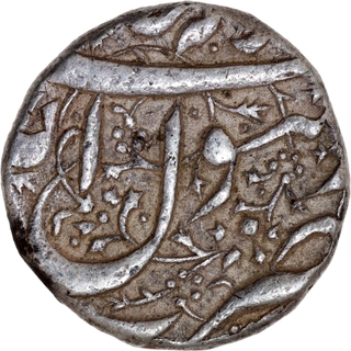 Beautifully decorated on both sides Ahmadnagar Mint Silver Rupee Coin of Jahangir.