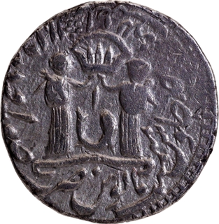 Awadh State Muhammad Ali, Suba Awadh Bait us Sultanat Lakhnau Mint Silver Rupee, AH 1253 /Ahad RY Ba Jud o Karam Couplet Coin.