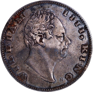 Silver One Rupee Coin of King William IIII of Calcutta Mint of 1835.