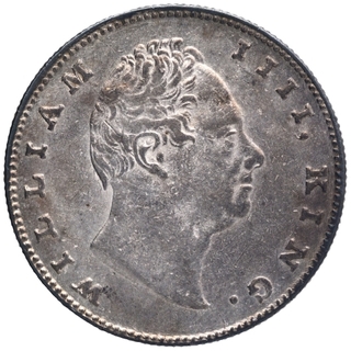 Silver One Rupee Coin of King William IIII of Bombay Mint of 1835.