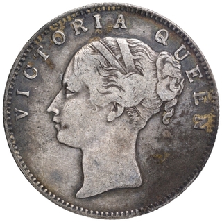 Silver One Rupee Coin of Victoria Queen Continuous Legend of Calcutta Mint of 1840.