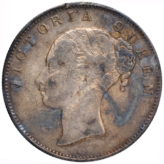 Silver One Rupee Coin of Victoria Queen Continuous Legend of Calcutta Mint of 1840.