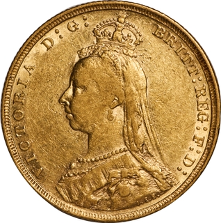  Gold Sovereign Coin of Queen Victoria of United Kingdom of Royal Mint.