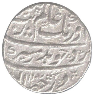 Silver One Rupee Coin of Aurangzeb Alamgir of Kanbayat Mint.