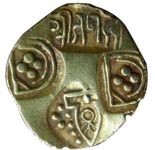 Gold Punchmakred Coin of Paramaras of Vidarbha.