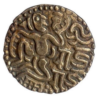 Base Gold Coin of Rajaraja I of Imperial Cholas.