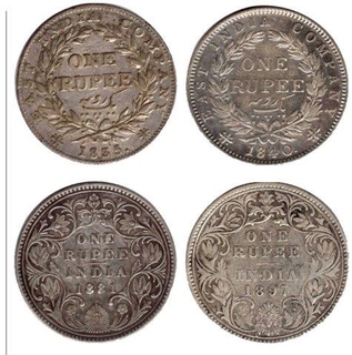 Silver One Rupees of East India Company of 1835-1947.