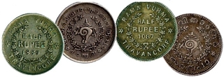 Half Rupee Coin of Rama Varma VI.