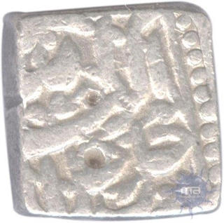 Square Silver Rupee of Tatta Mint of Akbar Jalal Ud Din Muhammad.