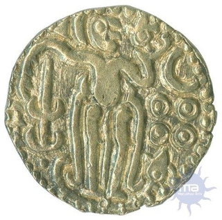 Gold Kahavanu Coin of Raja Raja Chola of Chola Empire.