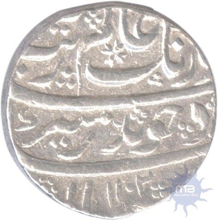 Silver  One Rupee Coin of Aurangzeb of Kambayat Mint.