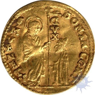 Venice, Paulo Rainer (1779 - 1789), Gold Ducat, Christ standing facing, About Extra Fine, Rare.