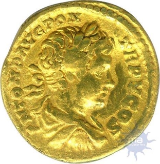 Gold Aureus Coin of Roman Caracalla.