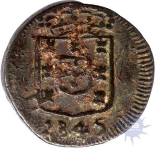 Copper Ten Reis Coin of Maria II of Goa.