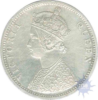 Silver One Rupee Coin of Victoria Queen of 1862.