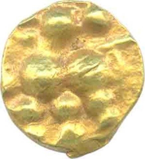 Gold Fanam Coin of Kadambas of Hangal.