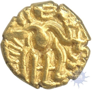 Gold Fanam Coin of Raja Raja I of Imperial Cholas.