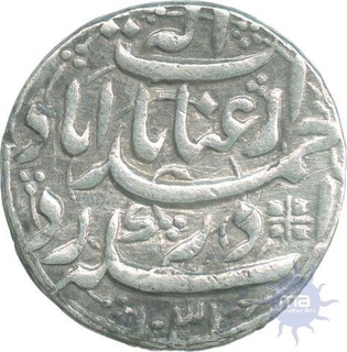 Silver Rupee Coin of Jahangir nur ud din Muhammad of Ahmadabad Mint.