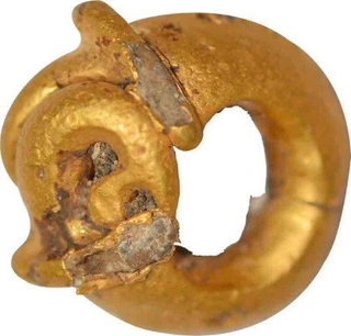 Gold leafed Ear Ornament of Ujjaini Region.