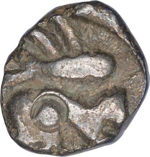 Punch Marked Silver Half Karshapana Coin of Surasena Janapada.