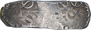 Punch Marked Silver Shatamana Bentbar Coin of Gandhara Janapada.