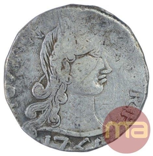 Silver One Rupia Coin of Goa of Indo Portuguese.